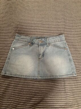 Mini denim skirt